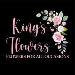 Kings Flowers Just Logo on Black